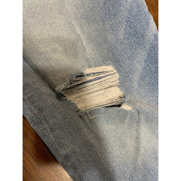 Seven7 Fashion Jeans Women 14 Distressed Light Wash Cropped Western Boho Fringe - Picture 9 of 15